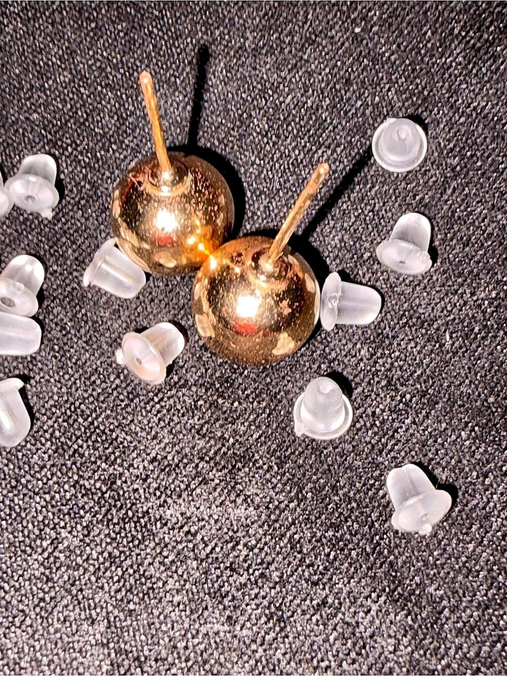 Gold-Tone Ball Stud Earrings